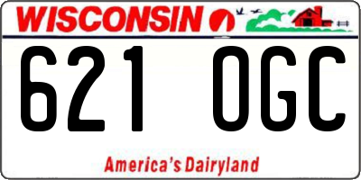 WI license plate 621OGC
