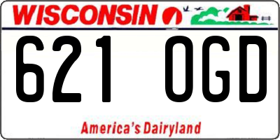WI license plate 621OGD