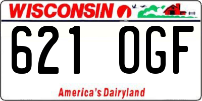 WI license plate 621OGF