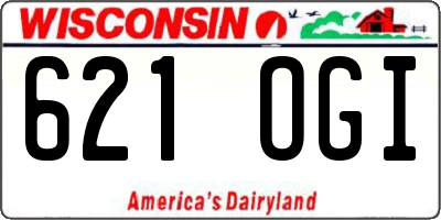 WI license plate 621OGI