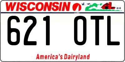 WI license plate 621OTL