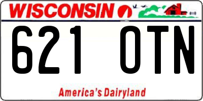 WI license plate 621OTN
