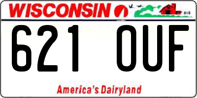 WI license plate 621OUF