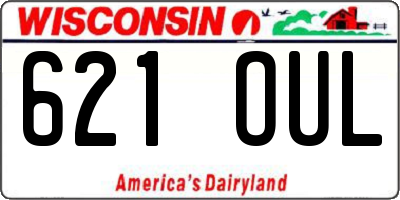 WI license plate 621OUL