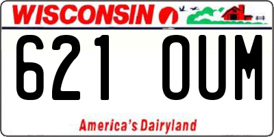 WI license plate 621OUM