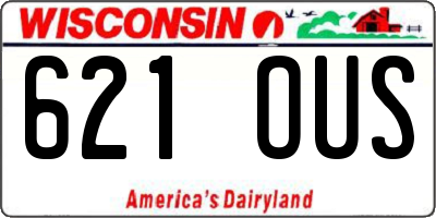 WI license plate 621OUS