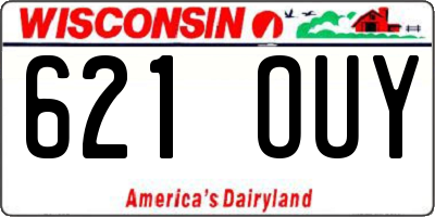WI license plate 621OUY