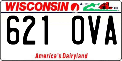 WI license plate 621OVA