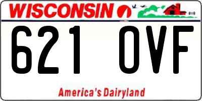 WI license plate 621OVF