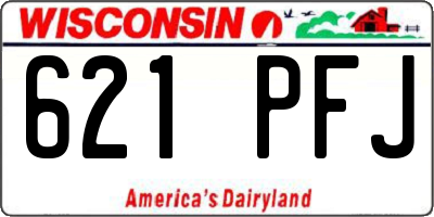WI license plate 621PFJ