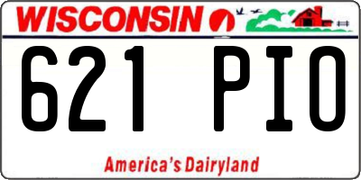 WI license plate 621PIO