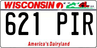WI license plate 621PIR