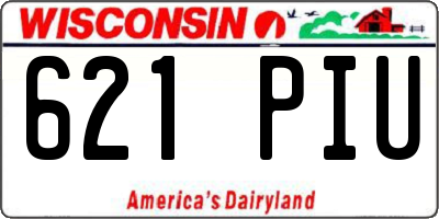 WI license plate 621PIU