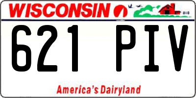 WI license plate 621PIV