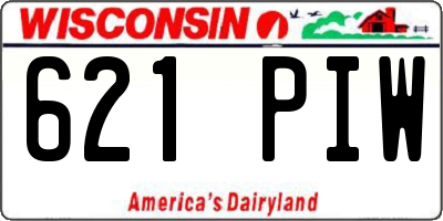 WI license plate 621PIW