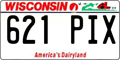 WI license plate 621PIX