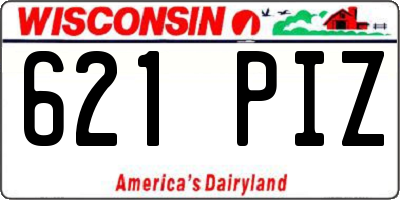 WI license plate 621PIZ