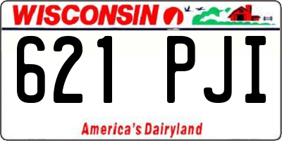 WI license plate 621PJI