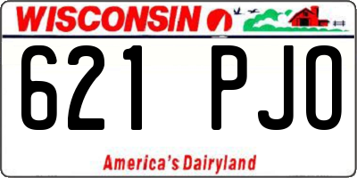 WI license plate 621PJO