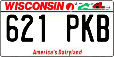 WI license plate 621PKB