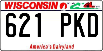 WI license plate 621PKD