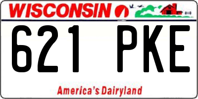WI license plate 621PKE