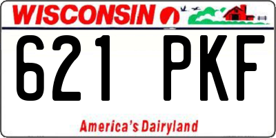 WI license plate 621PKF