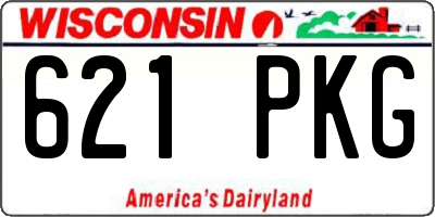 WI license plate 621PKG