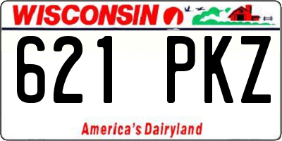 WI license plate 621PKZ