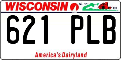 WI license plate 621PLB