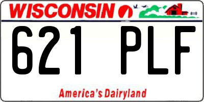 WI license plate 621PLF
