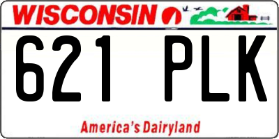 WI license plate 621PLK