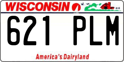 WI license plate 621PLM