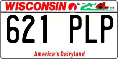 WI license plate 621PLP
