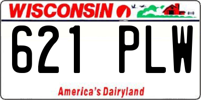 WI license plate 621PLW