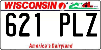 WI license plate 621PLZ