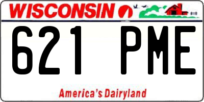 WI license plate 621PME