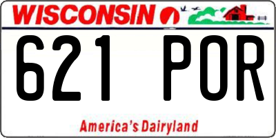 WI license plate 621POR