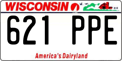 WI license plate 621PPE