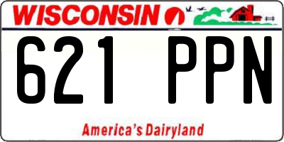 WI license plate 621PPN