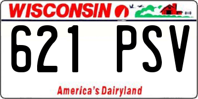 WI license plate 621PSV