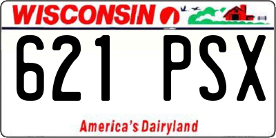 WI license plate 621PSX