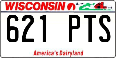 WI license plate 621PTS