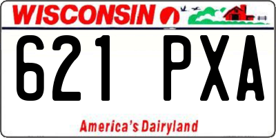 WI license plate 621PXA