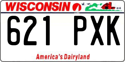 WI license plate 621PXK