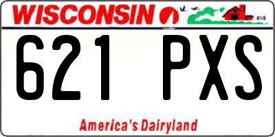 WI license plate 621PXS