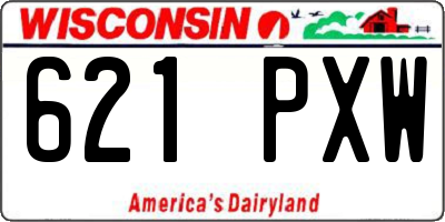 WI license plate 621PXW