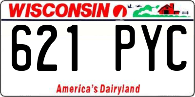 WI license plate 621PYC
