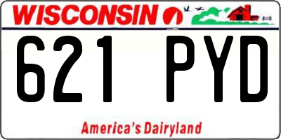 WI license plate 621PYD