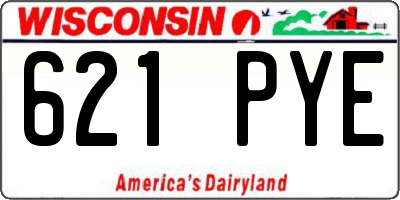 WI license plate 621PYE